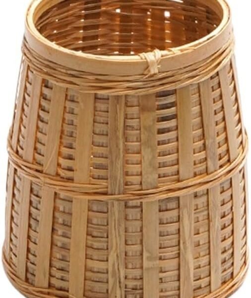Bamboo Storage Container, Woven Pen Container, Woven Baskets, Rattan Woven Pen Holder, Brush Holder Desktop Pencils Holder, Cosmetics Storage Organizer, Makeup Brush Container Pen Holder