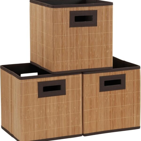 Household Essentials 3 Pack Premium Fabric Storage Cubes